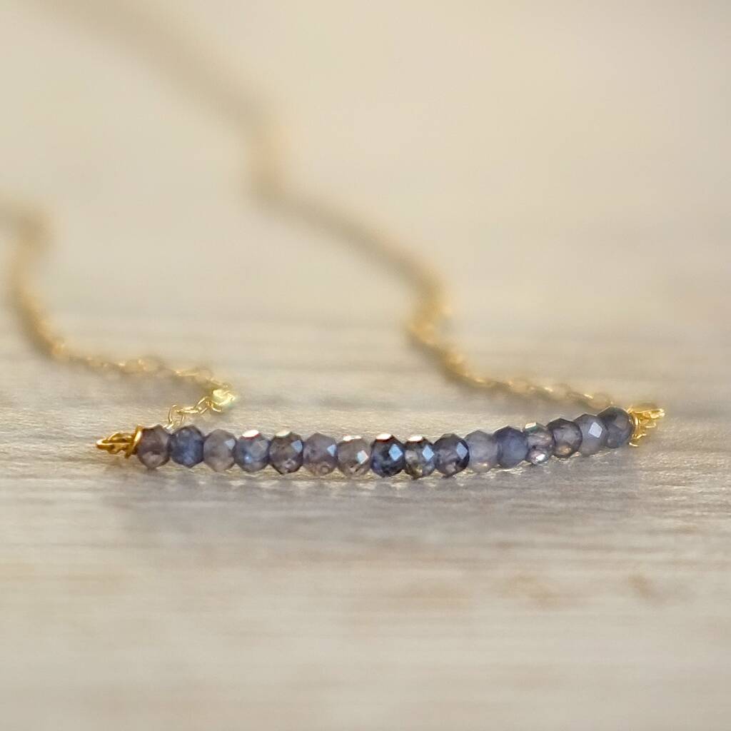 September Birthstone Real Sapphire Necklace By Gracie Collins ...