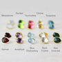 Semi Precious Stone Teardrop Stud Earrings, thumbnail 3 of 9