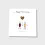 8th Wedding Anniversary Card Personalised Bronze, thumbnail 2 of 5