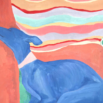 Sleeping Sighthound Whippet And Greyhound Fine Art Print, 3 of 4