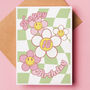 Groovy Flowers 18th Birthday Card, thumbnail 1 of 2