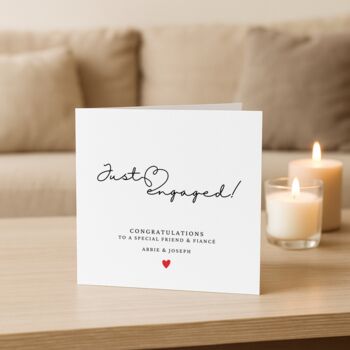 Personalised Just Engaged Card For Friend And Fiancé, 5 of 6
