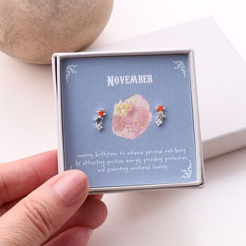 Personalised Birthstone Star Earring Gift Box, 10 of 12