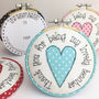 Teacher Embroidered Hoop Greetings Card, thumbnail 1 of 6