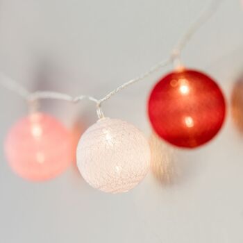 Pink Cotton Ball Fairy Lights, 2 of 6