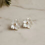 Mother Of Pearl Flower Bridal Earrings – Handmade In The UK, thumbnail 1 of 8