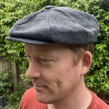 Paper Boy Cap, Baker Boy Hat, Tweed Peaky Blinders Hat, 3 of 6
