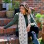 Stag Head Print Scarf In Personalised Gift Box, thumbnail 4 of 6