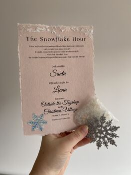 The Snowflake Hour Certificate, 2 of 3