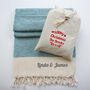 Personalised Cotton Throw, Gift For Anniversary, thumbnail 1 of 11