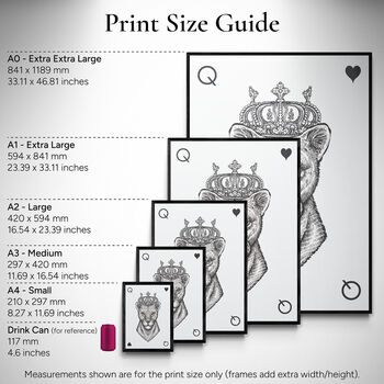 Queen Lioness Playing Card Wall Art Print, 5 of 6