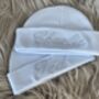 Personalised Embroidered White Newborn Baby Hat, thumbnail 6 of 6