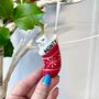 Ceramic Christmas Cat In Stocking Decoration, thumbnail 3 of 4
