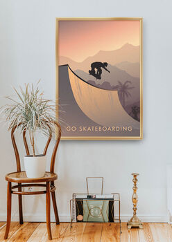 Go Skateboarding Travel Poster Art Poster, 5 of 8