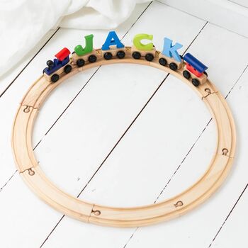 Wooden Letter Personalised Name Toy Train, 3 of 7
