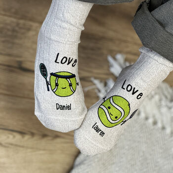 Love Personalised Tennis Snug Socks, 3 of 7