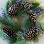 Faux Blueberry And Fir Cones Christmas Wreath, thumbnail 2 of 2