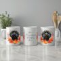 Personalised Dog Mug Black Cockapoo In An Autumn Wreath, thumbnail 2 of 2