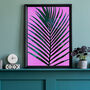 Tropical Palm Leaf Personalised Custom Colour Print, thumbnail 2 of 6