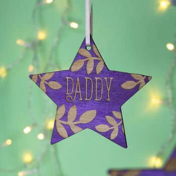 Purple Star Christmas Decoration, 3 of 3