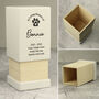 Personalised Pet Memorial Wooden Urn With Paws, thumbnail 7 of 7