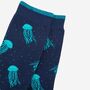 Mens Floating Jellyfish Bamboo Socks, thumbnail 3 of 4