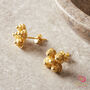 Ethnic Detailed Filigree Gold Plated Stud Earrings, thumbnail 6 of 7