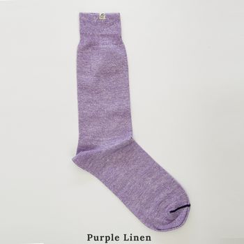 Build Your Own Pack Of Three Linen Melange Socks, 9 of 11