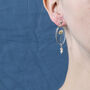 Baby Breath Dangle Stud Earrings With Freshwater Pearls, thumbnail 1 of 7