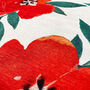 Poppy Cushion Cover With Red And Green Colours, thumbnail 2 of 7