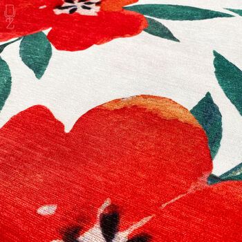 Poppy Cushion Cover With Red And Green Colours, 2 of 7
