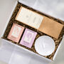 Lavender And Petitgrain, British Botanical Gift Box. Reed Diffuser, Two Handmade Soaps And Ceramic Soap Dish, thumbnail 1 of 7
