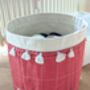 Organic Cotton Canvas Storage Basket, Childrens Toy Bag, thumbnail 5 of 8