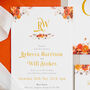 Burnt Orange Floral Wedding Invitation Set, thumbnail 2 of 9