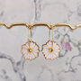 Daisy Charm Gold Plated Hoop Earrings, thumbnail 1 of 7