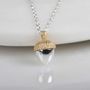 Sterling Silver And 18ct Gold Plate Acorn Necklace, thumbnail 1 of 4