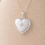 Personalised Sterling Silver North Star Heart Photo Locket Necklace, thumbnail 1 of 8