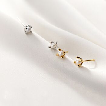 Sterling Silver 'One Of A Kind' Pearl Earring Studs, 2 of 6