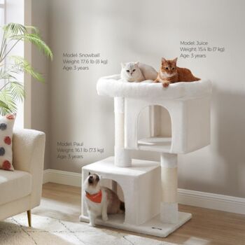 Cat Tree 101cm Cat Tower Cat Condo For Extra Large Cats, 2 of 12