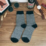 Mens Wool Socks Chevron Check Groomsmen Socks, thumbnail 5 of 9