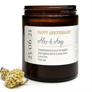 Personalised Anniversary Candle, 3 of 10