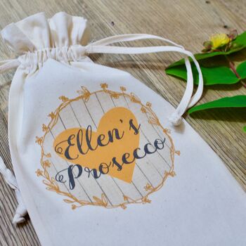 Personalised Prosecco Cotton Bottle Bag, 4 of 6
