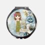 Personalised Floral Compact Mirror Cartoon Lady, thumbnail 1 of 6