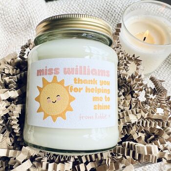 Personalised Thank You For Helping Me To Shine Candle, 10 of 11