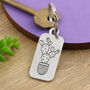 Cactus Plant New Home Gift Pewter Keyring, thumbnail 2 of 8