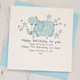 Personalised Elephant Birthday Card, thumbnail 2 of 2
