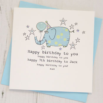 Personalised Elephant Birthday Card, 2 of 2