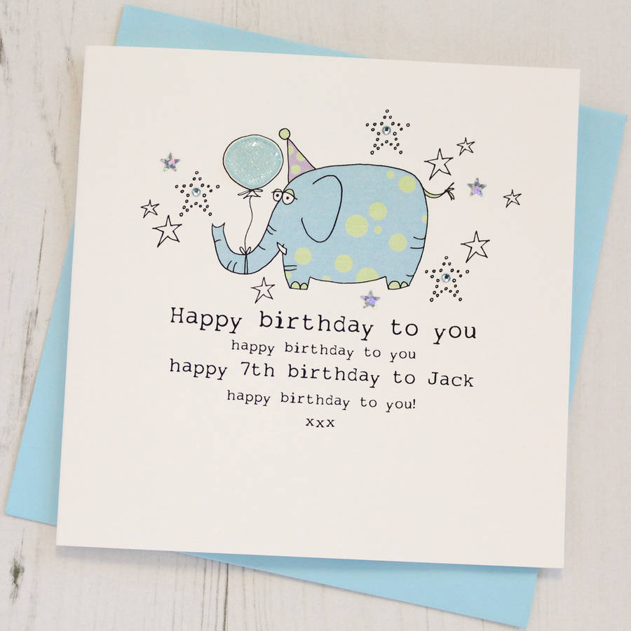 Elephant Birthday Card Printable