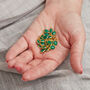 Emerald Pebble Gold Plated Silver Long Chain Necklace, thumbnail 7 of 11