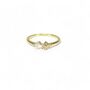 Cluster Pearl Ring, Cz, Gold Vermeil 925 Silver, thumbnail 3 of 10